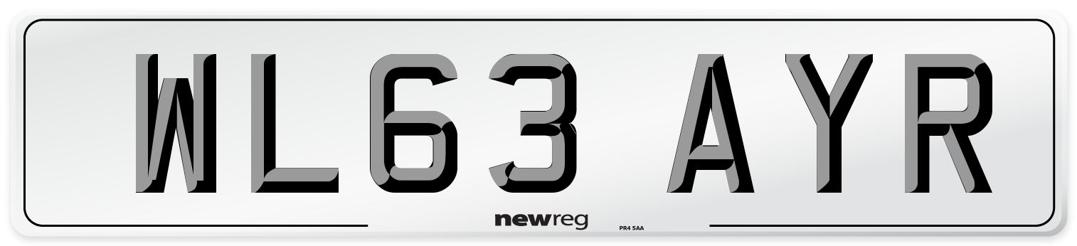 WL63 AYR Number Plate from New Reg